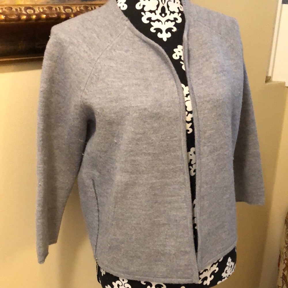 🧣Jigsaw Soft wool sweater cardi jacket with front & inside pockets